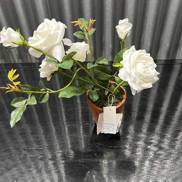 Pottery barn 18 inch white rose tree - Picture 3 of 5